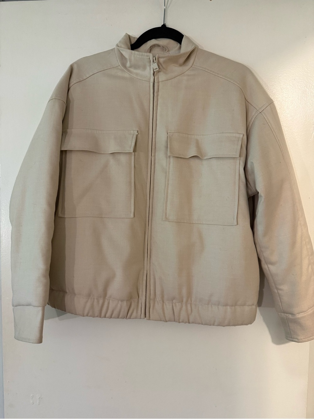 Cream Bomber Jacket - Fully Lined - A New Day